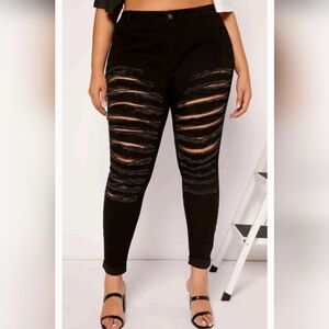 SHEIN Black Denim Jeans Size 30